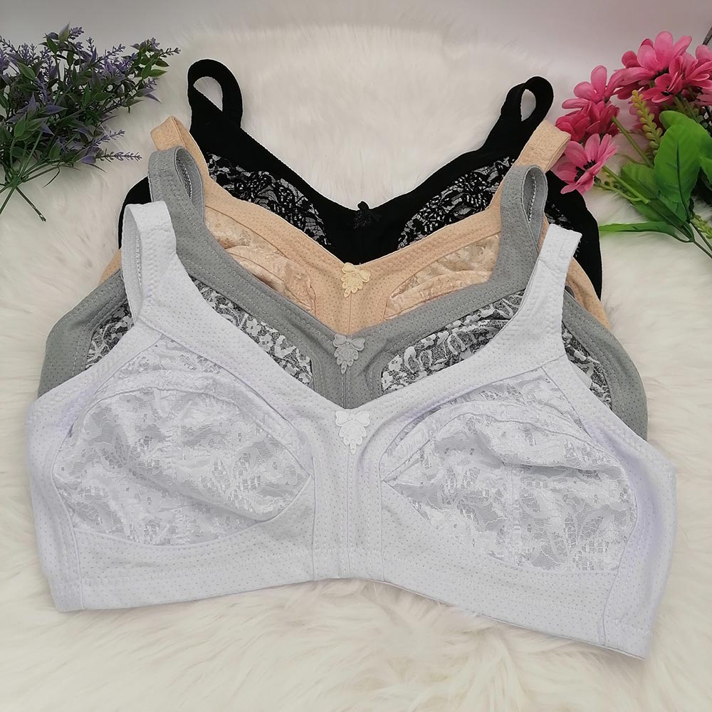 Cotton Bra Everyday - Sujetador de encaje con bordado para
