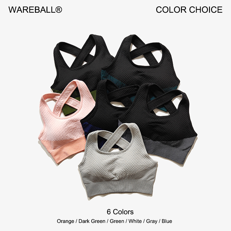 Sports Bra Racerback - WAREBALL, 6 colores, Sujetador deportivo para