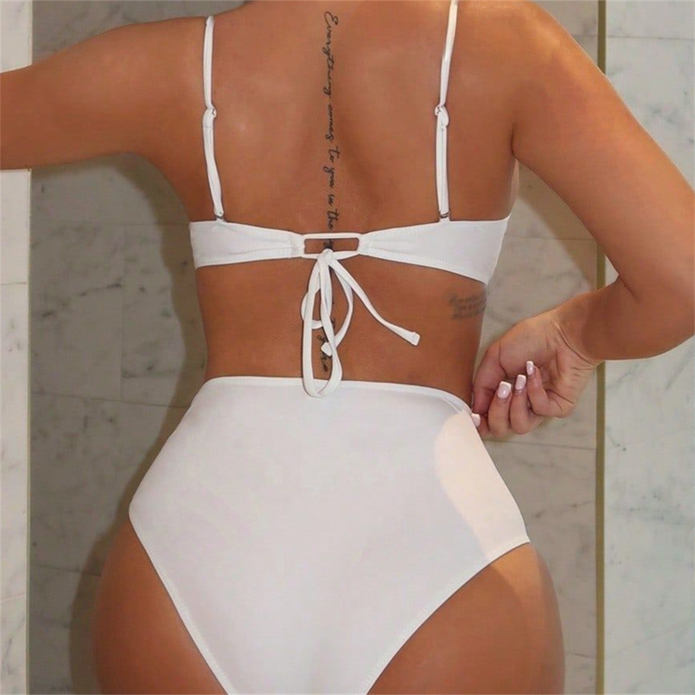 Bikini con tirantes blancos pa - Underwire Bra Padded reseña y precio
